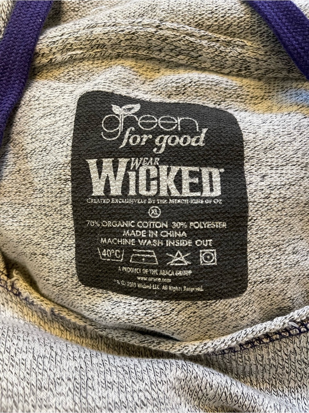 Wicked Gray Hoodie with Purple Accents - Picture 3 of 9